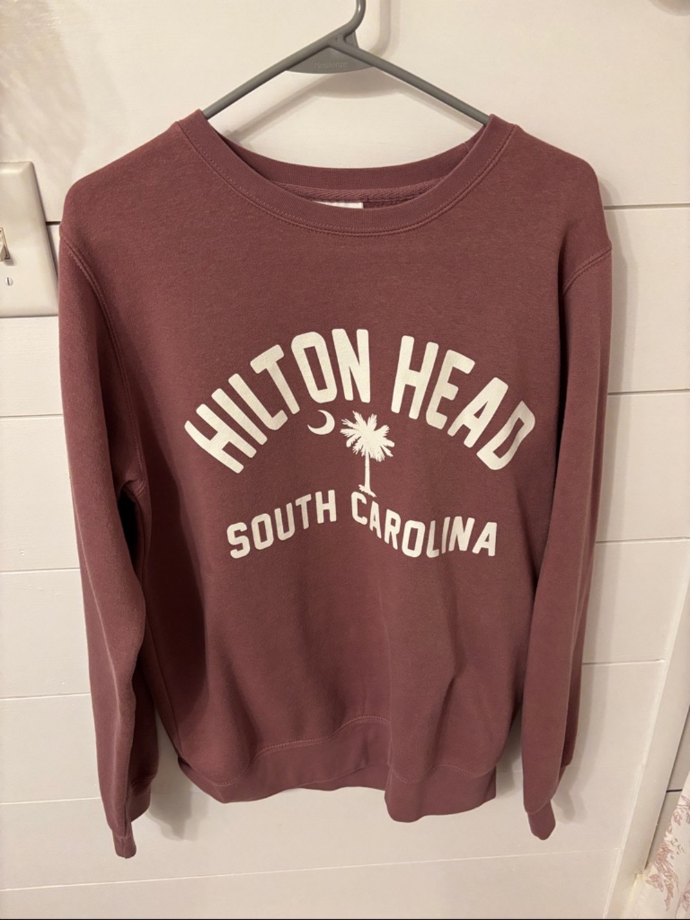 Hilton Head South Carolina Maroon Crewneck Sweatshirt